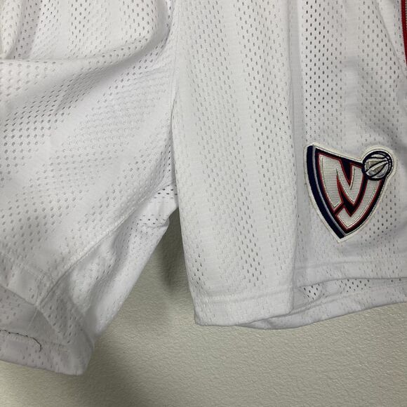 Vintage New Jersey Nets Shorts Mens 46 White Mesh NBA Basketball Champion 90s - Picture 11 of 16